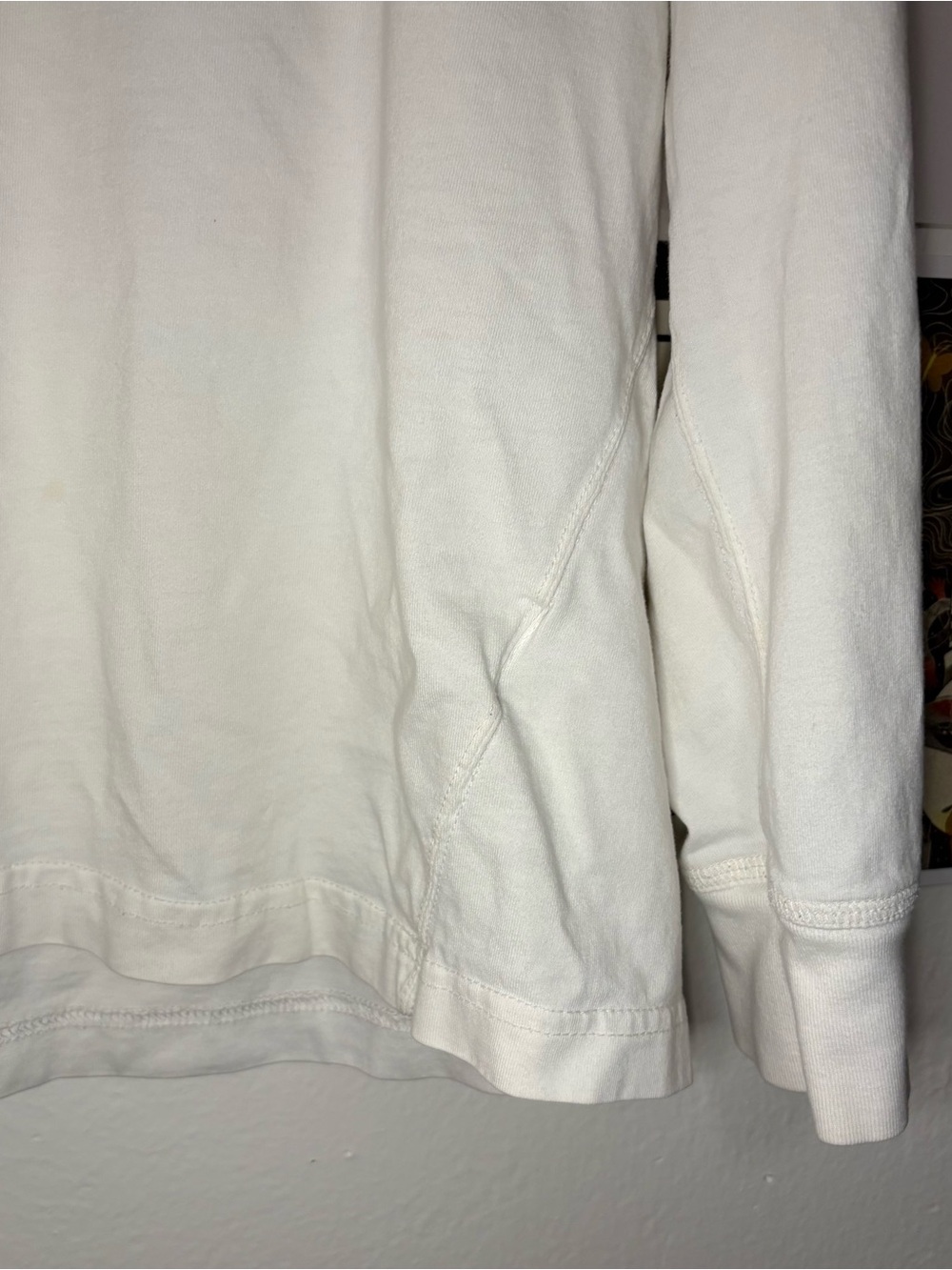 adidas Cream Tee with Pink Trefoil Logo - Picture 4 of 6